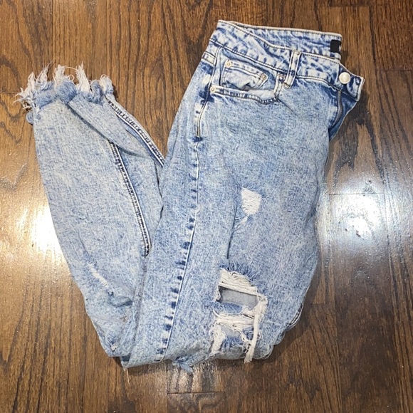 BLACK LABEL Light Wash Ripped Jeans - SIZE 13 - Picture 3 of 5